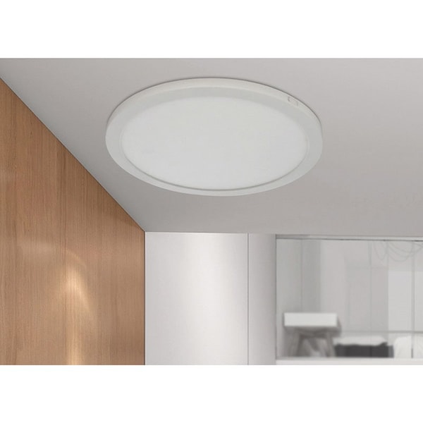 ModPLUS, LED Flush Mount, Brushed Steel Finish, Acrylic Lens Acrylic